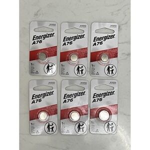 Energizer A76 LR44  AG13 LR1154 FPX76 SR44SW/W 1.5V‎ Alkaline Batteries 6 Count